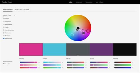 palette de couleurs Adobe Dimension