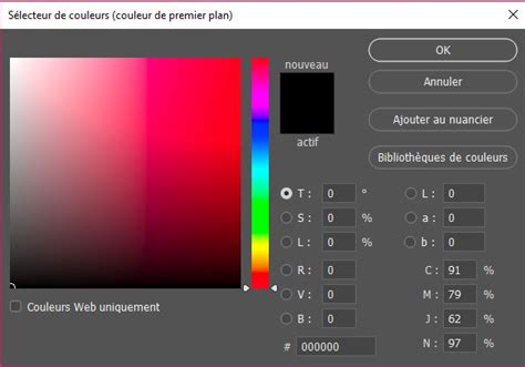 sélecteur de couleurs Photoshop