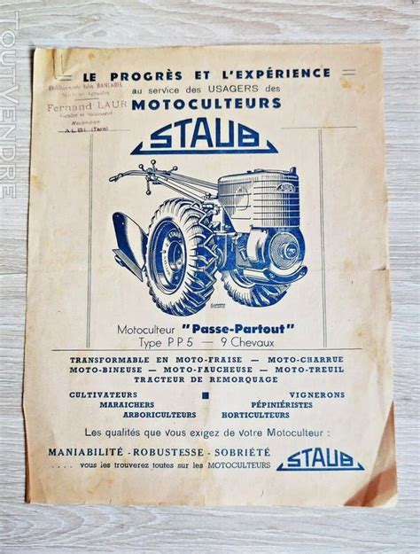 Publicité Staub ancienne