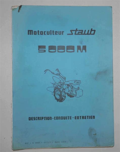 Manuel d'utilisation de motoculteur Staub