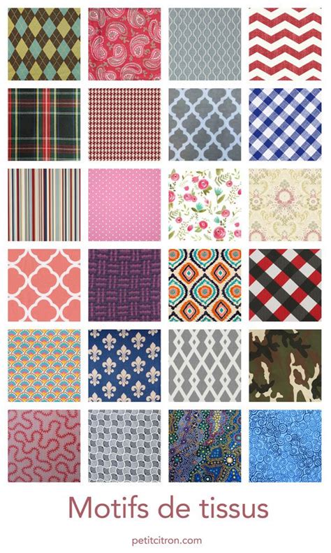 Exemples d'association de tissus unis et à motifs