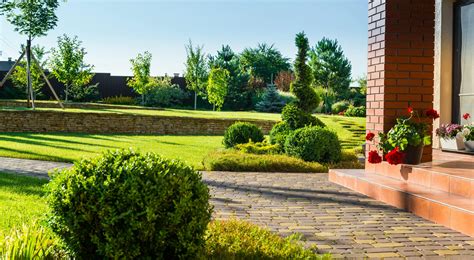 Jardin paysager bien entretenu