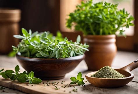 Plat de cuisine méditerranéenne avec origan