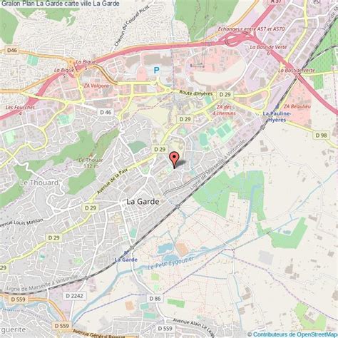 Plan de localisation de La Garde, Var