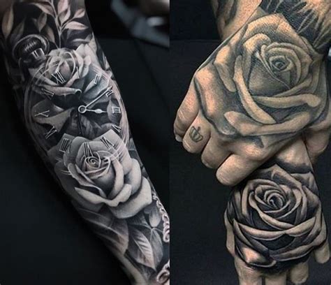 Tatouage de rose sur le bras