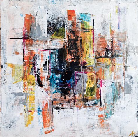 Intérieur moderne avec une peinture abstraite d'arbre fruitier