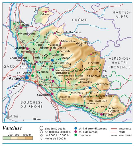 Carte du Vaucluse avec les zones d'élevage équin