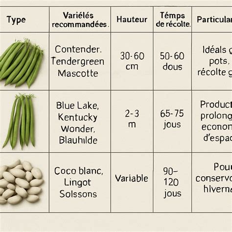 Schéma des différentes méthodes de semis de haricots (en ligne et en poquets)