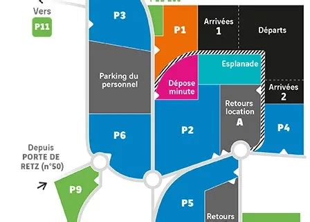Plan des accès et parkings de la Dune du Pilat