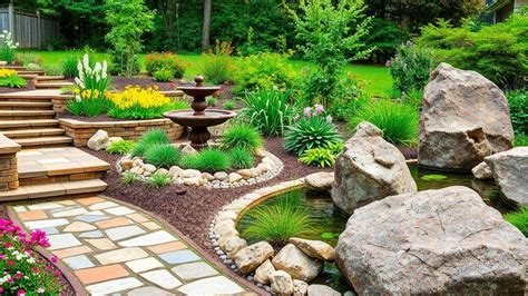 Idées de décoration de jardin avec des pierres et des galets