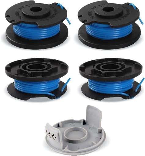 Comparaison visuelle entre différentes bobines de fil Ryobi