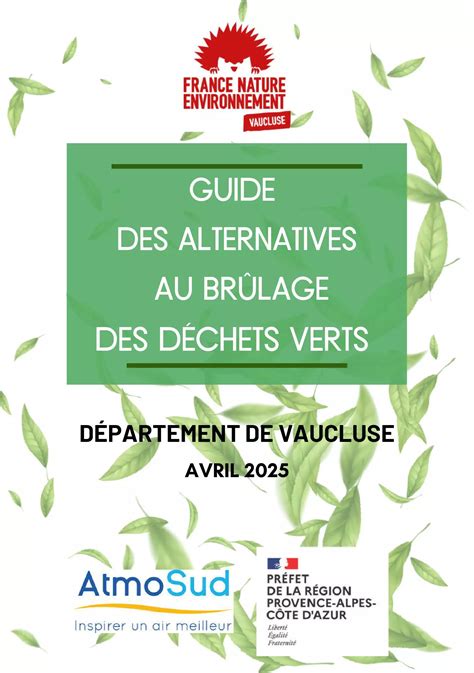 Infographie sur les alternatives au brûlage des déchets verts