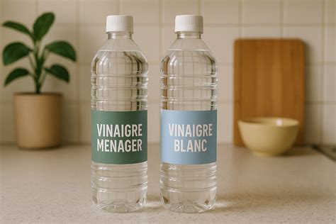 produits détartrants et vinaigre blanc