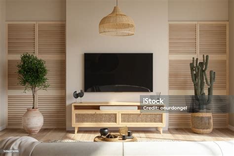 Intérieur du séjour avec SMART TV et canapé