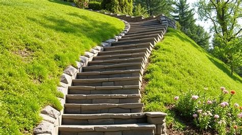 Escalier en pierre sur talus