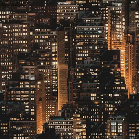 Paysage urbain la nuit avec de nombreux éclairages artificiels