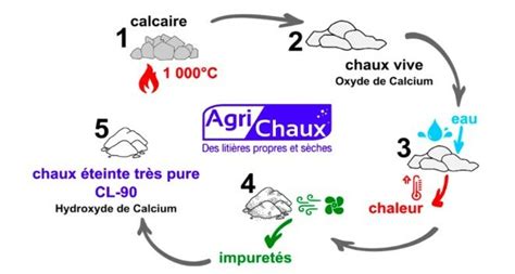 Production de chaux vive par calcination