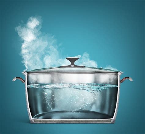 Image d'une casserole d'eau bouillante illustrant l'évaporation