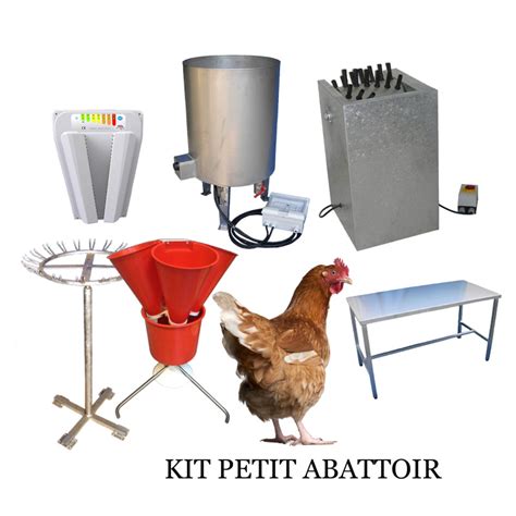 Matériel d'abattage et de plumage pour cailles