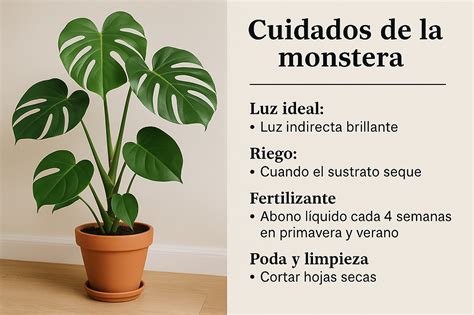Schéma d'arrosage de la Monstera