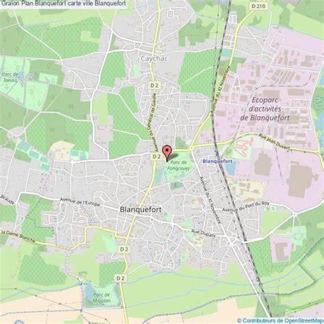 Plan de la ville de Blanquefort avec les emplacements des bornes de compostage