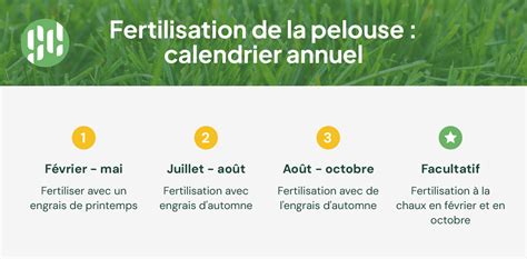 calendrier de fertilisation du gazon