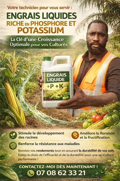 Exemple d'engrais liquide riche en phosphore