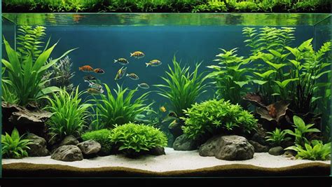 plantation de plantes aquatiques dans un aquarium