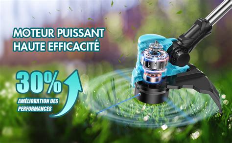 Illustration d'une débroussailleuse sans fil Makita en action dans un jardin