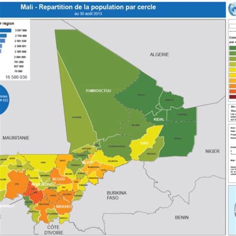 Carte de l'insécurité alimentaire au Mali