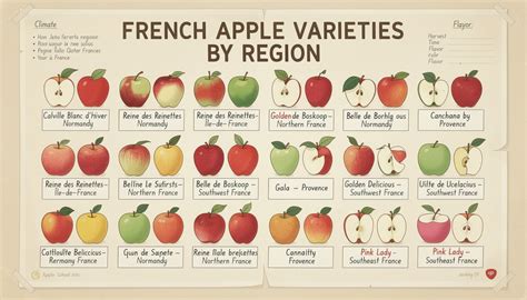 Tableau récapitulatif des variétés de pommes et leurs périodes de récolte