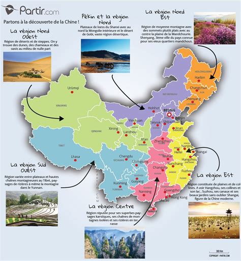 Carte de la Chine montrant les principales régions agricoles
