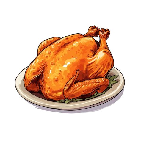 illustration d'un plat de poulet rôti aux feuilles de figuier