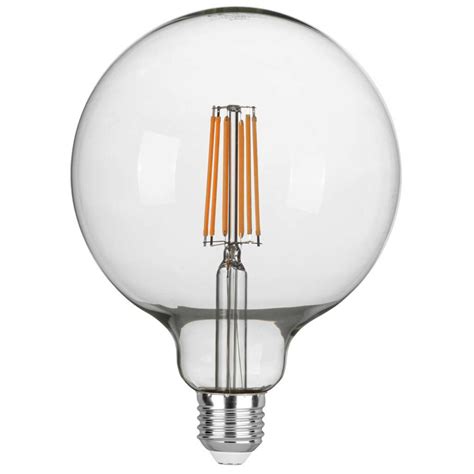 Illustration d'une ampoule globe à filament LED dans une suspension design