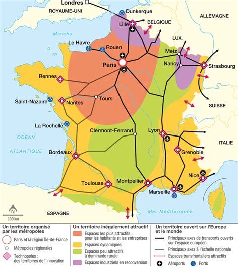 carte géographique illustrant la diffusion du français et ses variations régionales