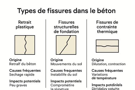 Schéma illustrant les différents types de résidus sur une surface en béton : laitance, taches d'huile, efflorescences et mortier séché