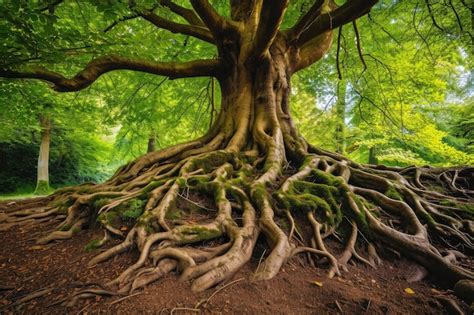 Arbre bonsaï ancien avec des racines exposées