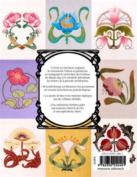 Tissu imprimé de motifs floraux Art Nouveau