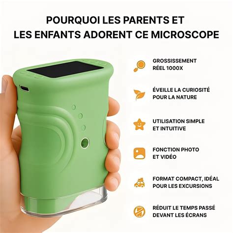 Microscope de poche pour trichomes