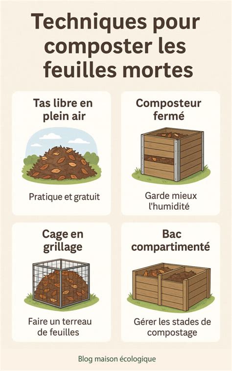 Tableau des feuilles à composter et à éviter