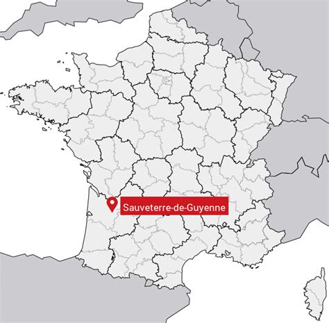 Plan de Sauveterre-de-Guyenne avec l'emplacement du composteur-fontaine près du collège