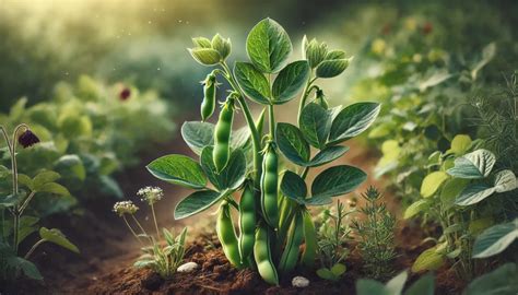 illustration d'une fève en pleine croissance