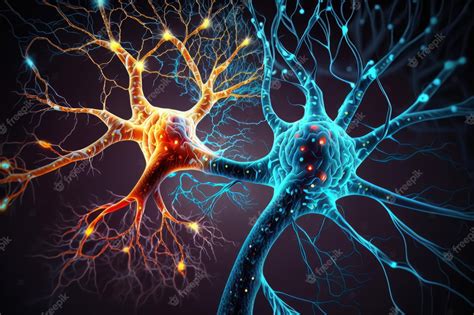 Illustration d'un neurone avec synapses