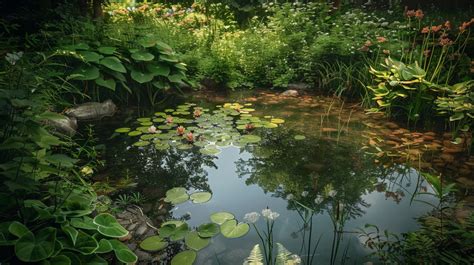 Petite mare dans un jardin