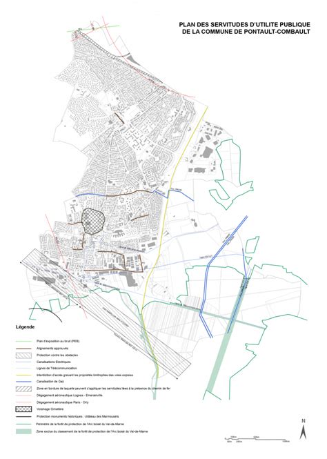 Plan de Pontault-Combault avec l'Avenue des Clématites mise en évidence