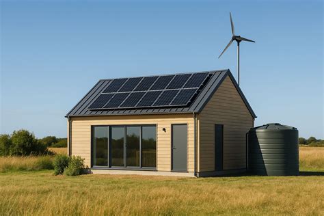 Maison autonome intégrée dans son environnement naturel
