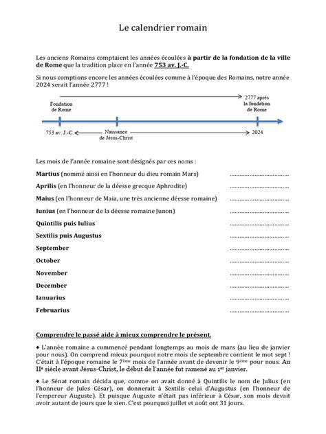 Calendrier romain et ses influences