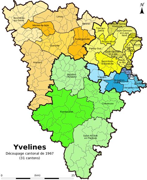 Carte des lieux de diffusion des matchs dans les Yvelines