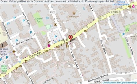 Plan du centre-ville de Miribel avec le Chemin du Figuier