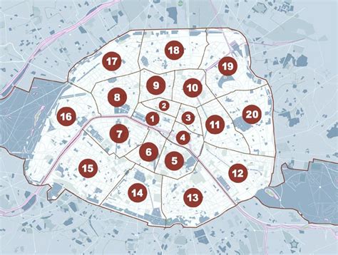 Carte de Paris avec les spots d'escalade urbaine